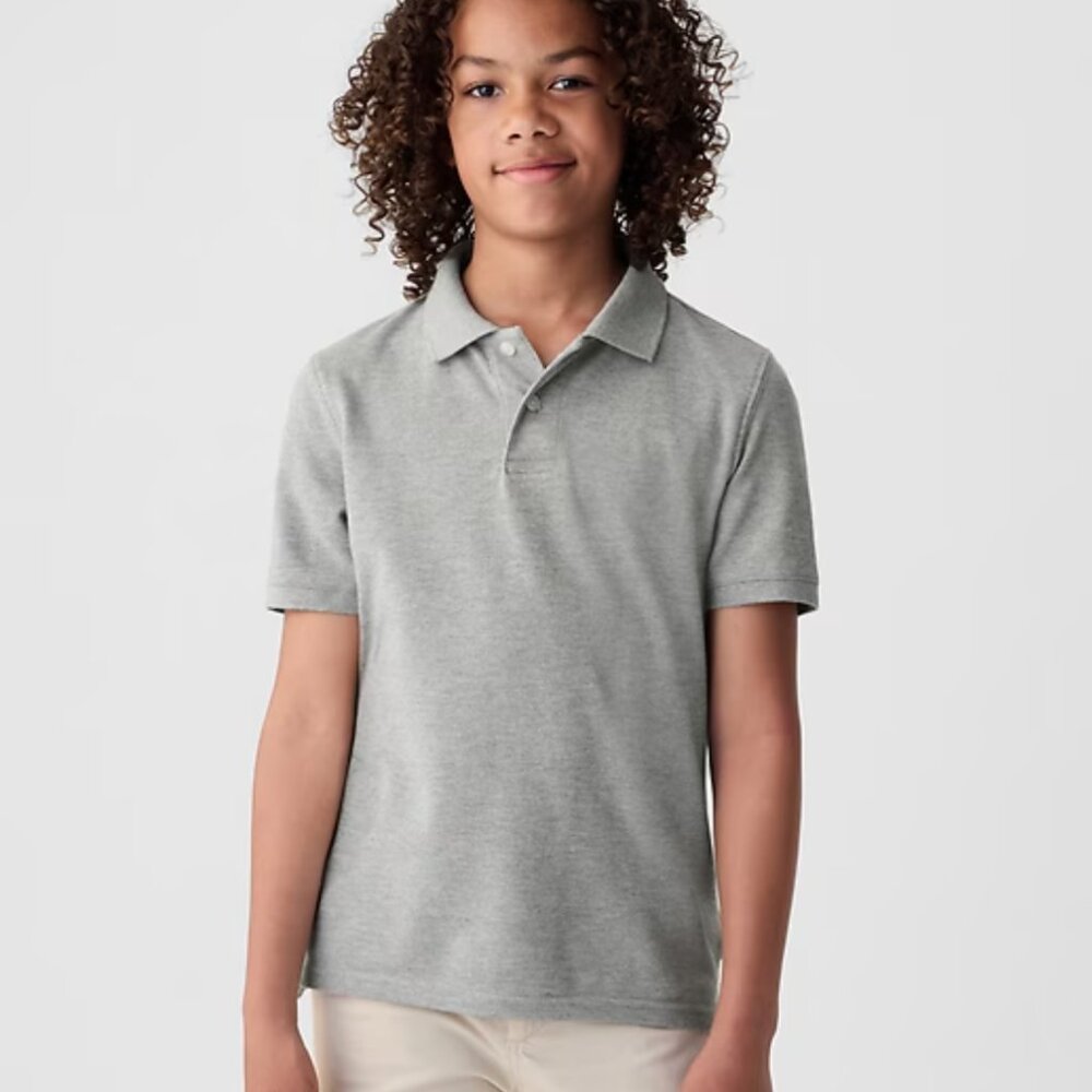 Kids Organic Cotton Uniform Polo Shirt